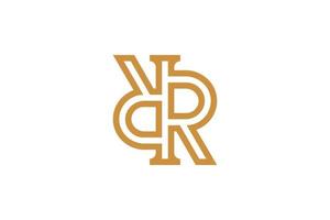 monoline iniziale lettera r vettore logo