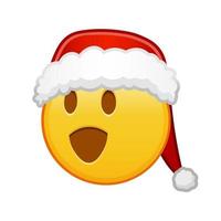 Natale strizzando l'occhio viso grande dimensione di giallo emoji Sorridi vettore