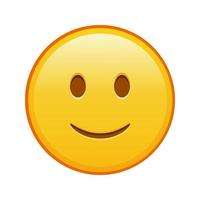 leggermente sorridente viso grande dimensione di giallo emoji Sorridi vettore