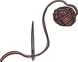 bugna di filo per maglieria e cucito illustrazione vettore