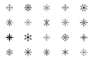 collezione di fiocco di neve icone. schema vettore fiocchi di neve. illustrazione per Natale, nuovo anno, inverno arredamento