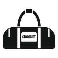 croquet sport Borsa icona, semplice stile vettore