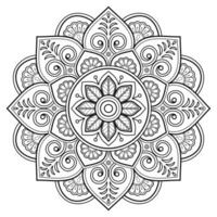 mandala modello per arte su il parete colorazione libro pizzo modello tatuaggio Stampa design per un' sfondo dipingere camicia e piastrella stampino etichetta design carte strutturato decorativo ornamento. su bianca sfondo vettore