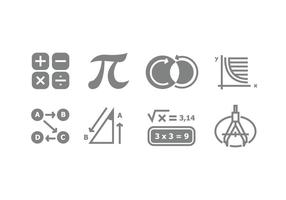 Vettori di simboli matematici grigi