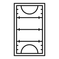 campo hockey arena icona, schema stile vettore