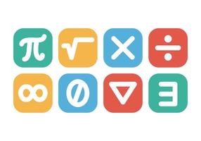 Vettori icona simbolo matematico