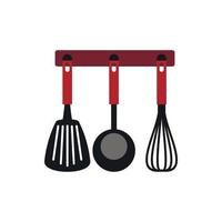 cucina utensile icona, piatto stile vettore