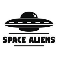 spazio alieni nave logo, semplice stile vettore