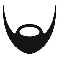 ovale barba icona, semplice stile. vettore