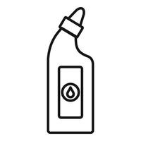 pulizia bottiglia icona, schema stile vettore