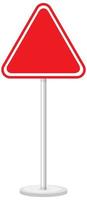 segnale stradale rosso su sfondo bianco vettore
