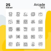 25 portico icona impostato 100 modificabile eps 10 File attività commerciale logo concetto idee linea icona design vettore