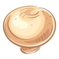 biologia champignon icona, cartone animato stile vettore