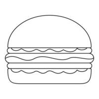 hamburger icona, schema stile. vettore