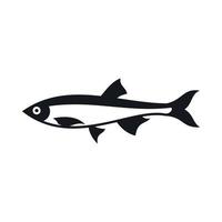 aringa pesce icona, semplice stile vettore