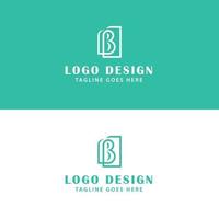 lettera B minimo logo design vettore