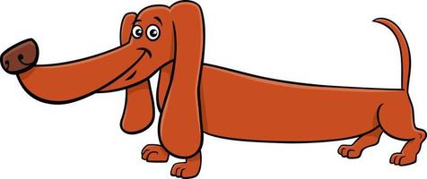 divertente cartone animato bassotto cane comico animale personaggio vettore