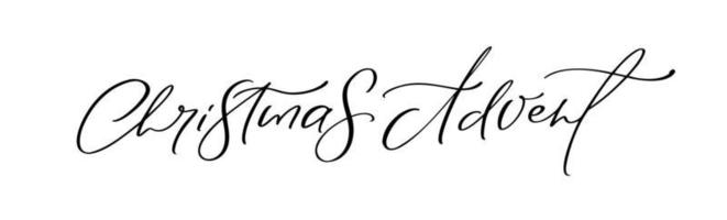 vettore manoscritto calligrafico lettering testo Natale Avvento. design per inverno vacanze, Natale Avvento calendario, saluto carte, manifesto. religioso Natività vettore