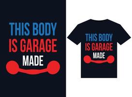 Questo corpo è box auto fatto illustrazioni per pronti per la stampa magliette design vettore