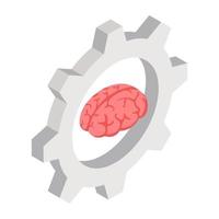 Perfetto design icona di cervello sviluppo vettore