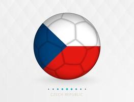 calcio palla con ceco repubblica bandiera modello, calcio palla con bandiera di ceco repubblica nazionale squadra. vettore