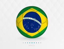 calcio palla con brasile bandiera modello, calcio palla con bandiera di brasile nazionale squadra. vettore