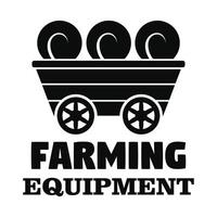 azienda agricola trasporto logo, semplice stile vettore