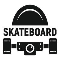 sport skateboard logo, semplice stile vettore
