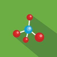 atomico griglia icona, piatto stile vettore