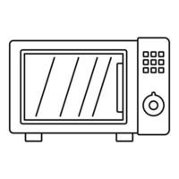 microonde forno icona, schema stile vettore