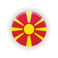 macedonia icona cerchio vettore