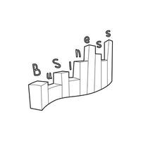 attività commerciale grafico icona, schema stile vettore