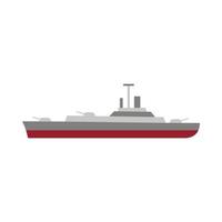 militare Marina Militare nave icona, piatto stile vettore