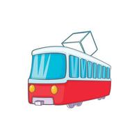 tram icona nel cartone animato stile vettore