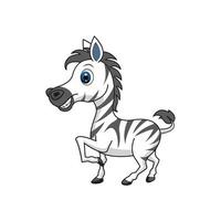 carino zebra cartone animato vettore illustrazione