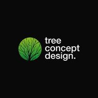 moderno semplice asciutto albero rami logo design modello vettore