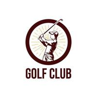 donna golf club logo. golf formazione logo design modello vettore
