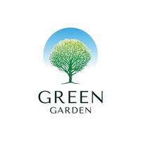 verde albero logo. moderno verde giardino logo design modello vettore