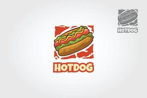 caldo cane vettore logo cartone animato. hot dog illustrazione, adatto per qualunque attività commerciale relazionato per hot dog ristorante o nulla vettore.correlato logo modello.