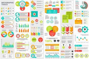 bundle modello di elementi infografici vettore