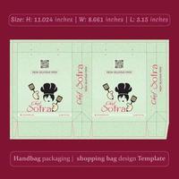 borsetta confezione shopping Borsa design vettore