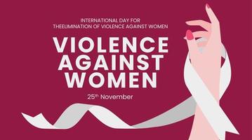 illustrazione vettoriale di uno sfondo per la giornata internazionale per l'eliminazione della violenza contro le donne