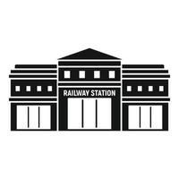 ferrovia stazione icona, semplice stile vettore