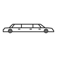 limousine servizio icona, schema stile vettore