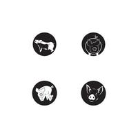 maiale icona e simbolo vettore illustrazione