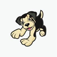design del personaggio dei cartoni animati di cucciolo di cane vettore