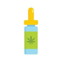 marijuana medico far cadere icona, piatto stile vettore