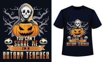 sorprendente Halloween maglietta design voi non posso spavento me io sono un' botanica insegnante vettore