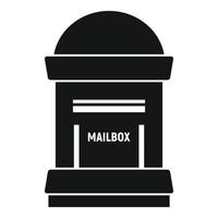 ufficio cassetta postale icona, semplice stile vettore