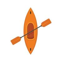 superiore Visualizza kayak icona, piatto stile vettore